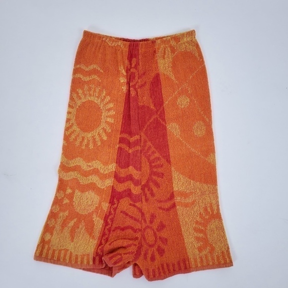 Reworked vintage towel romper shorts tube top sleeveless handmade thrift flip - Picture 9 of 12